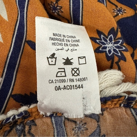 Ardene Kimono Golden Hour Mustard Yellow Navy Blue White - One Size - Picture 11 of 12